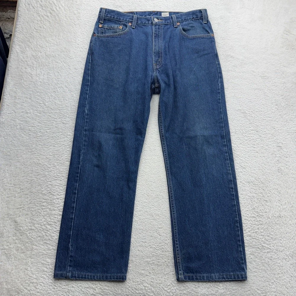 VTG Levis 505 Regular Fit Straight Leg Jeans Mens 36x30 Blue Denim Medium Y2K